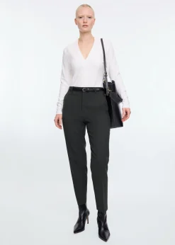 Rib v-neck top