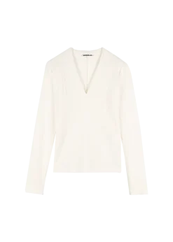 Rib v-neck top