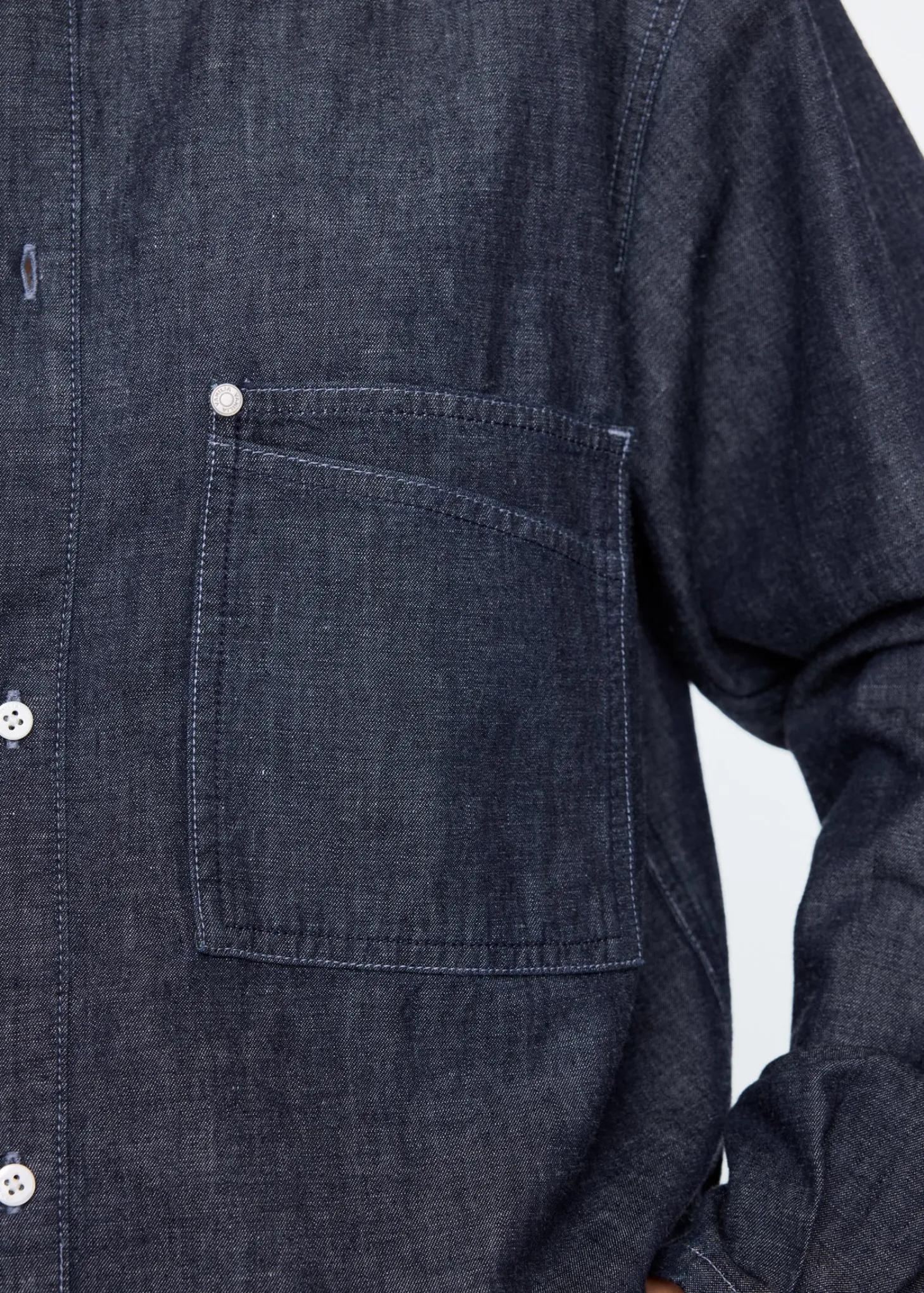 Rinsed chambray blouse