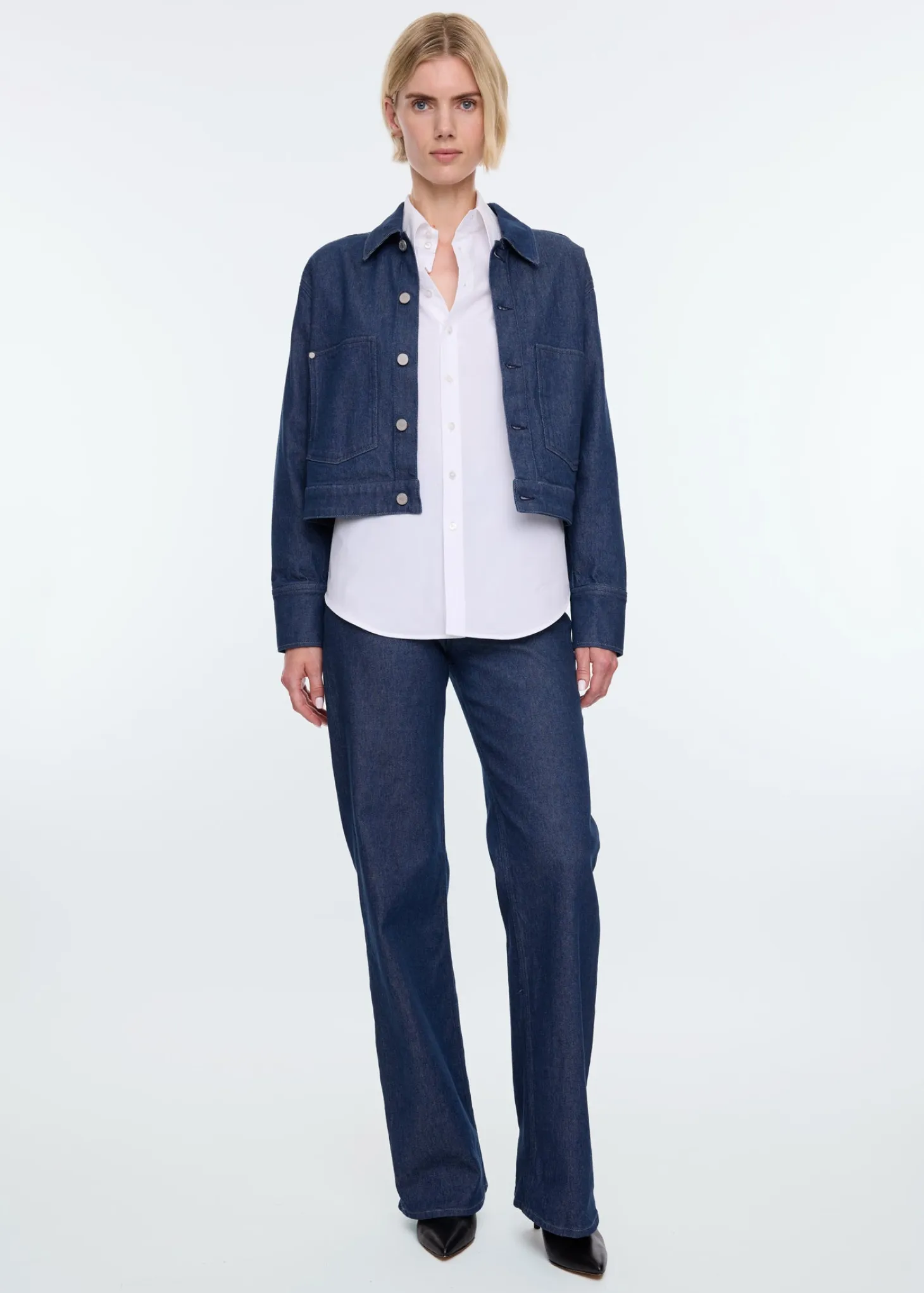 Rinsed denim jacket
