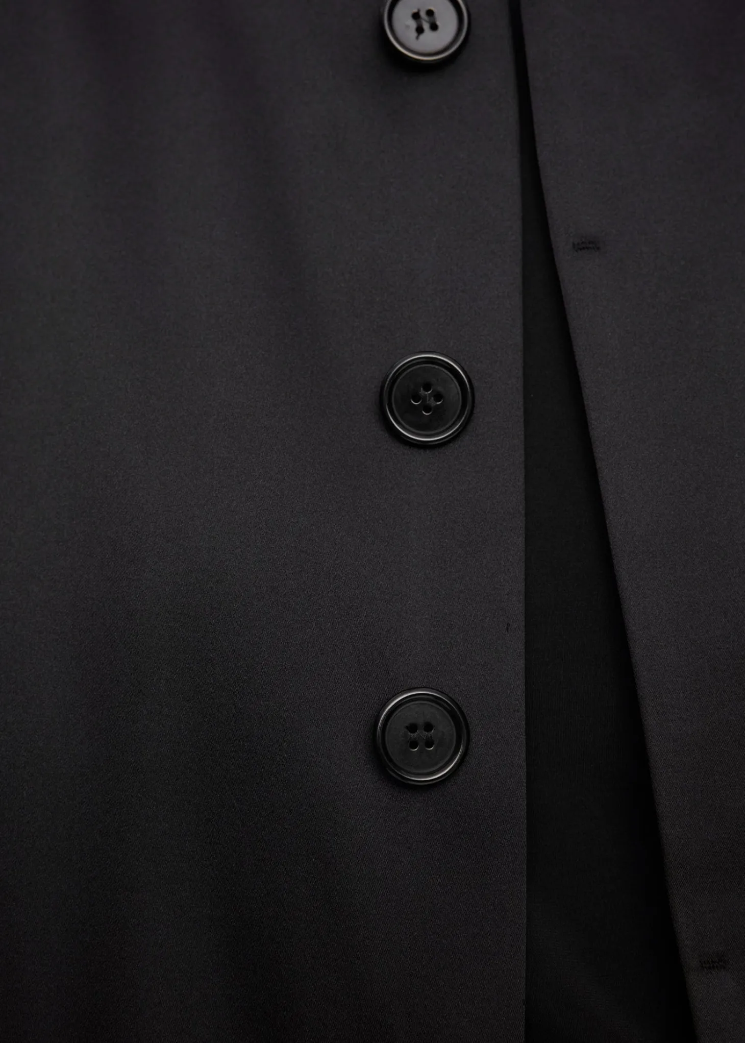 Round neck satin jacket