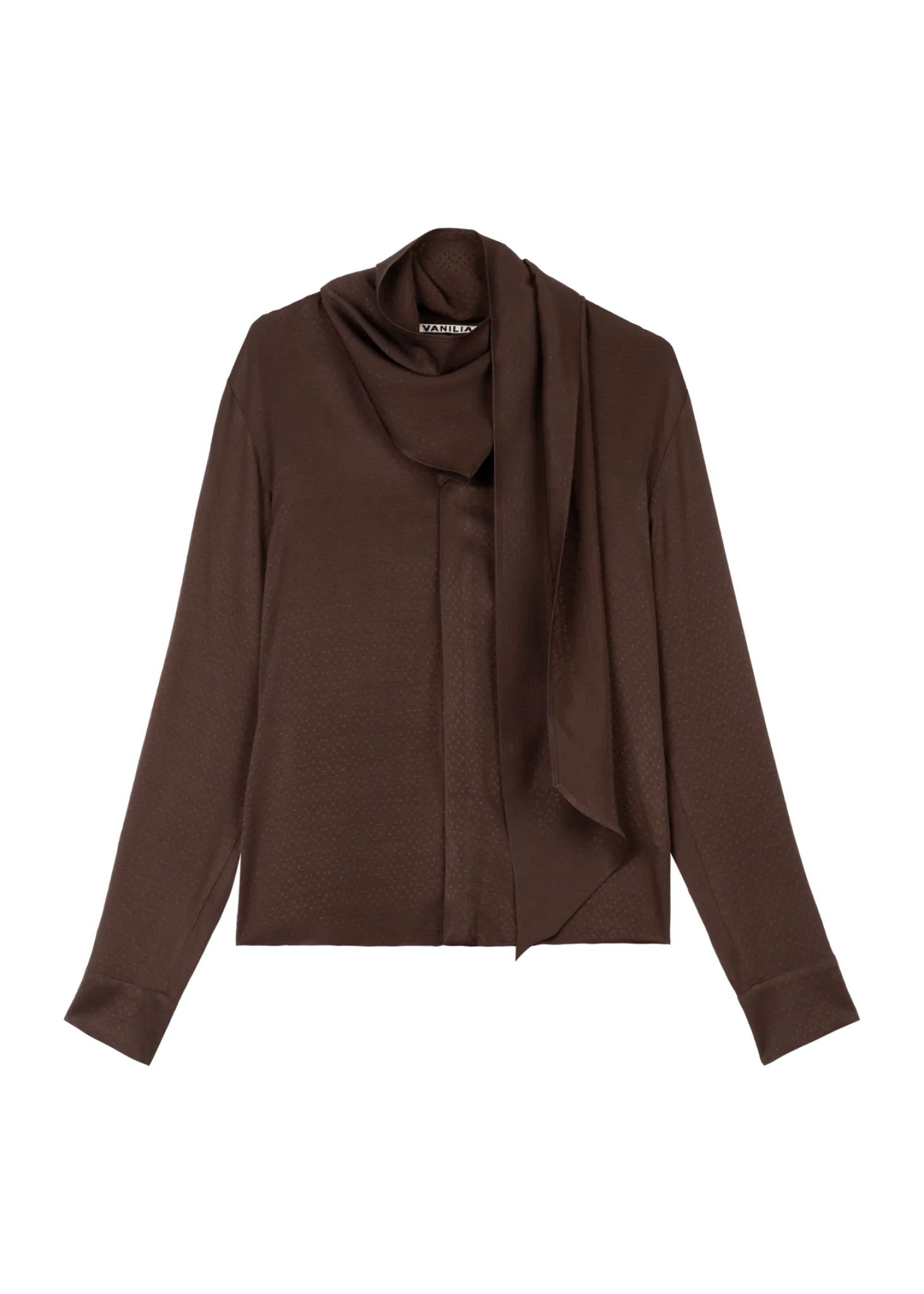 Satin bow blouse