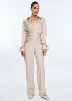 Satin viscose stretch
