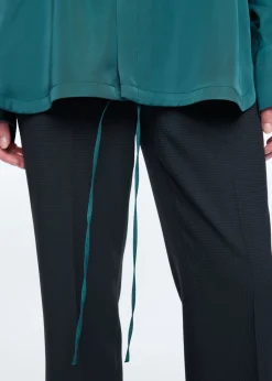 Satin wrap blouse