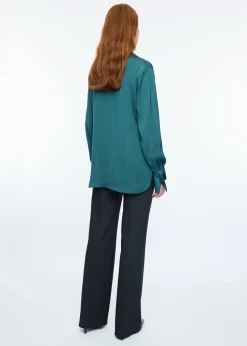 Satin wrap blouse