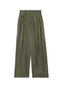 Satin wrap trousers