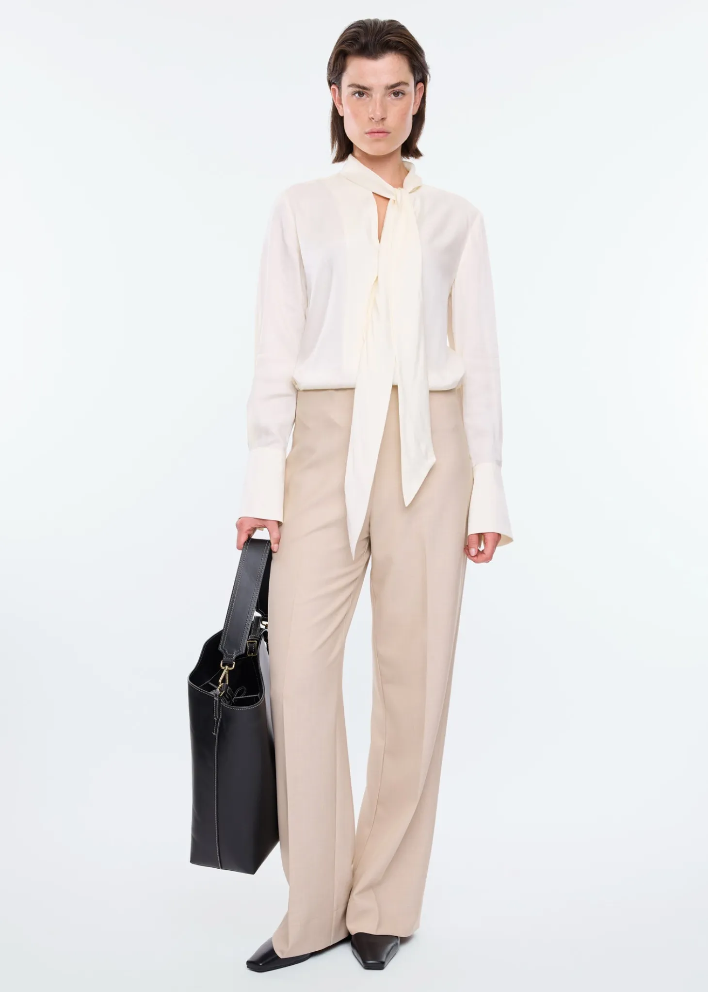 Scarf lyocell blouse