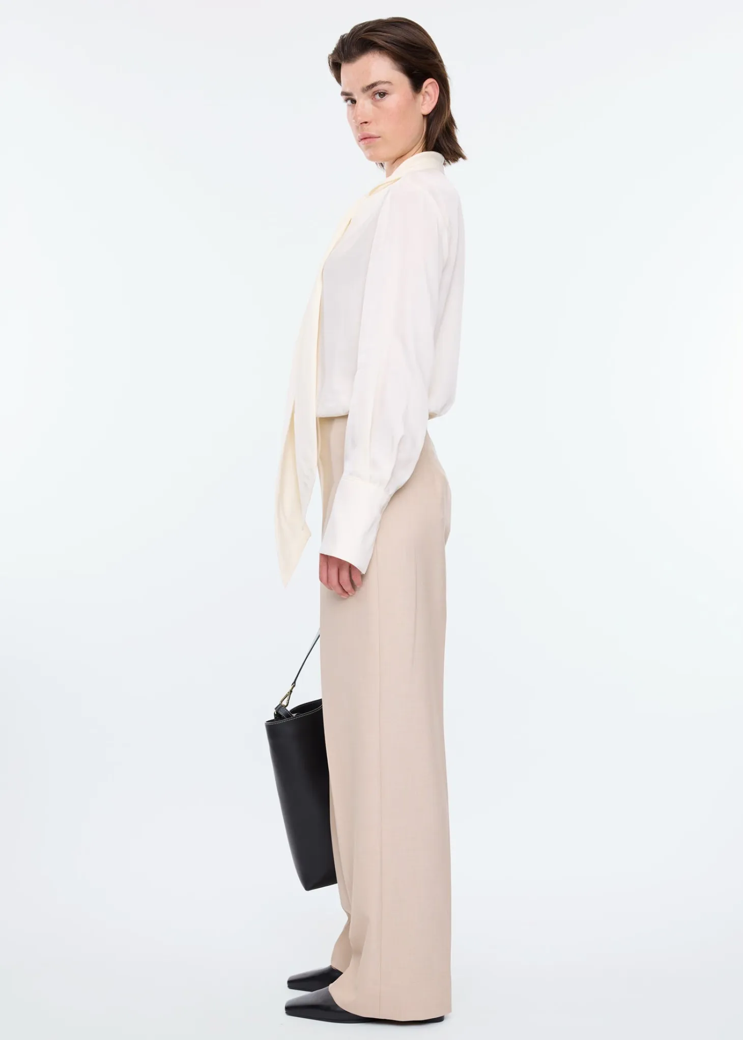 Scarf lyocell blouse