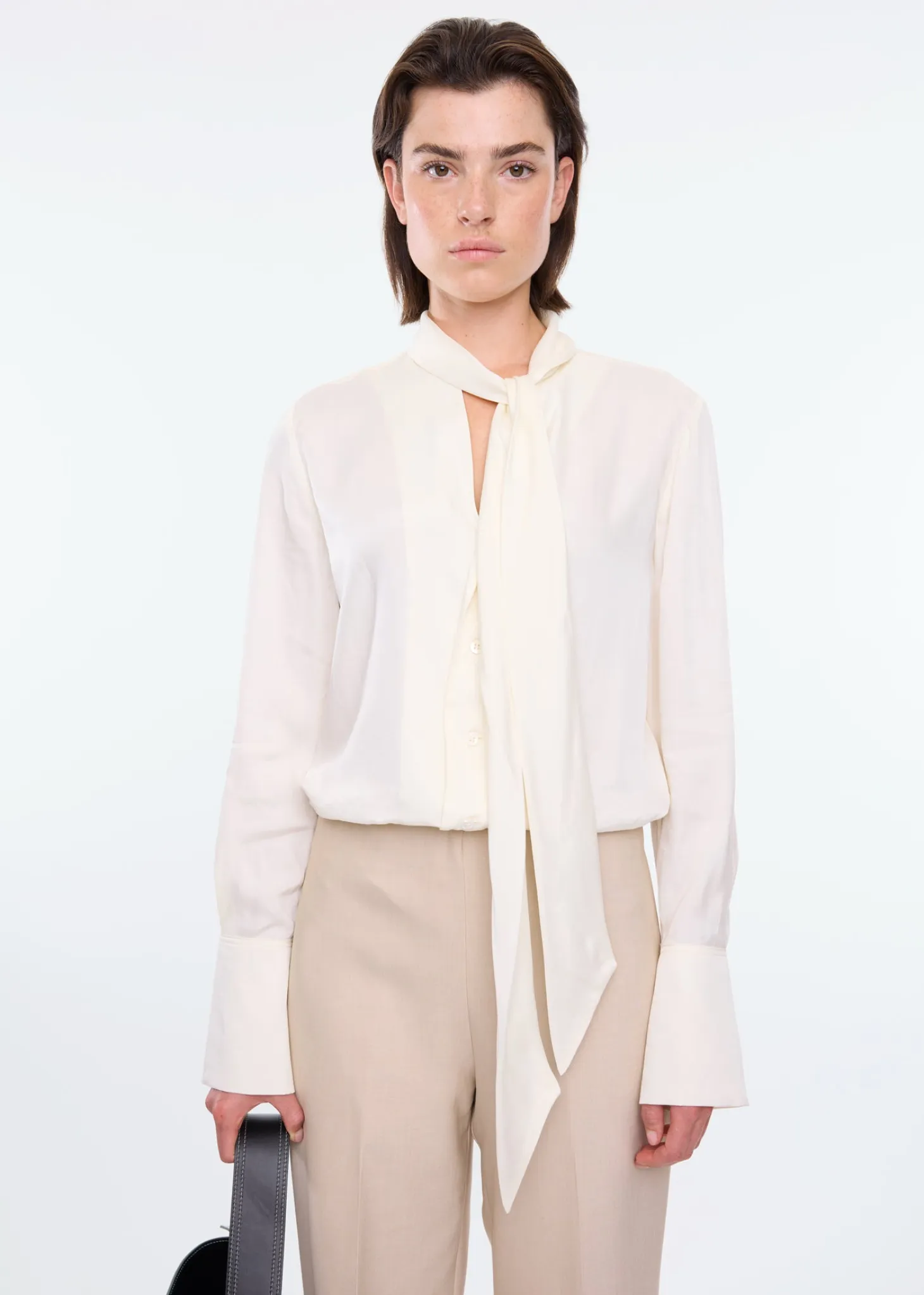 Scarf lyocell blouse