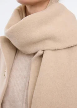 Scarf woolmix coat