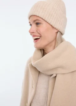 Scarf woolmix coat