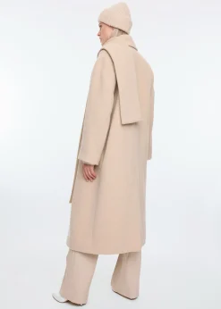 Scarf woolmix coat