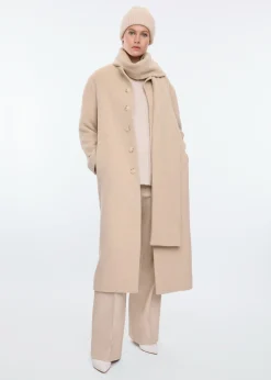 Scarf woolmix coat