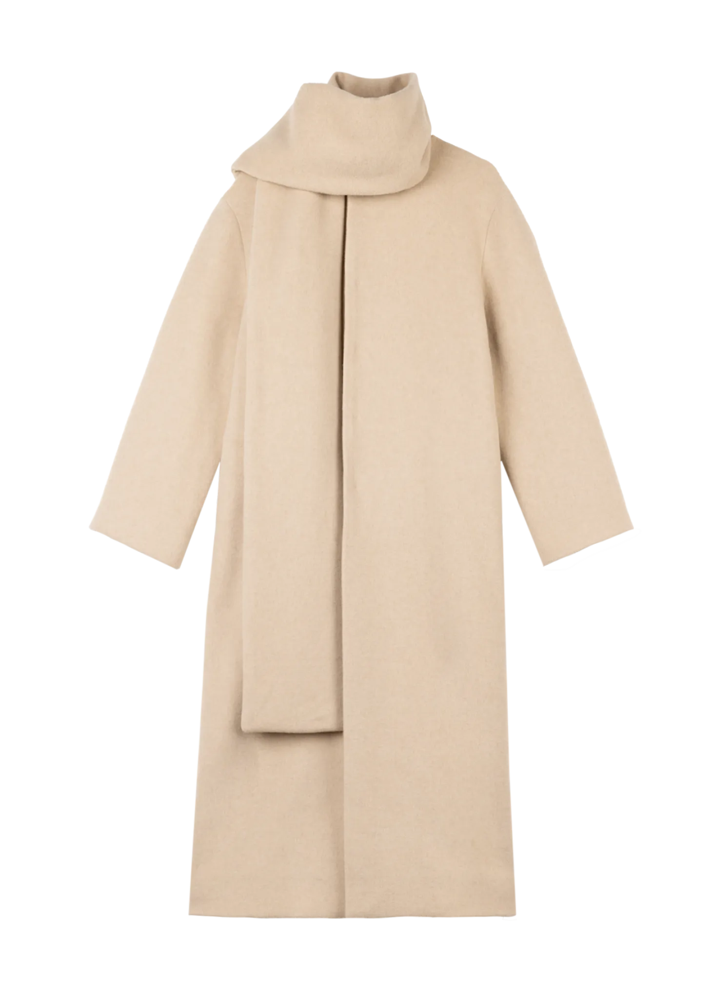 Scarf woolmix coat