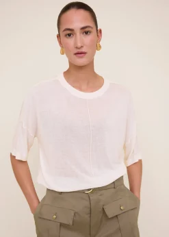 Sheer knit t-shirt
