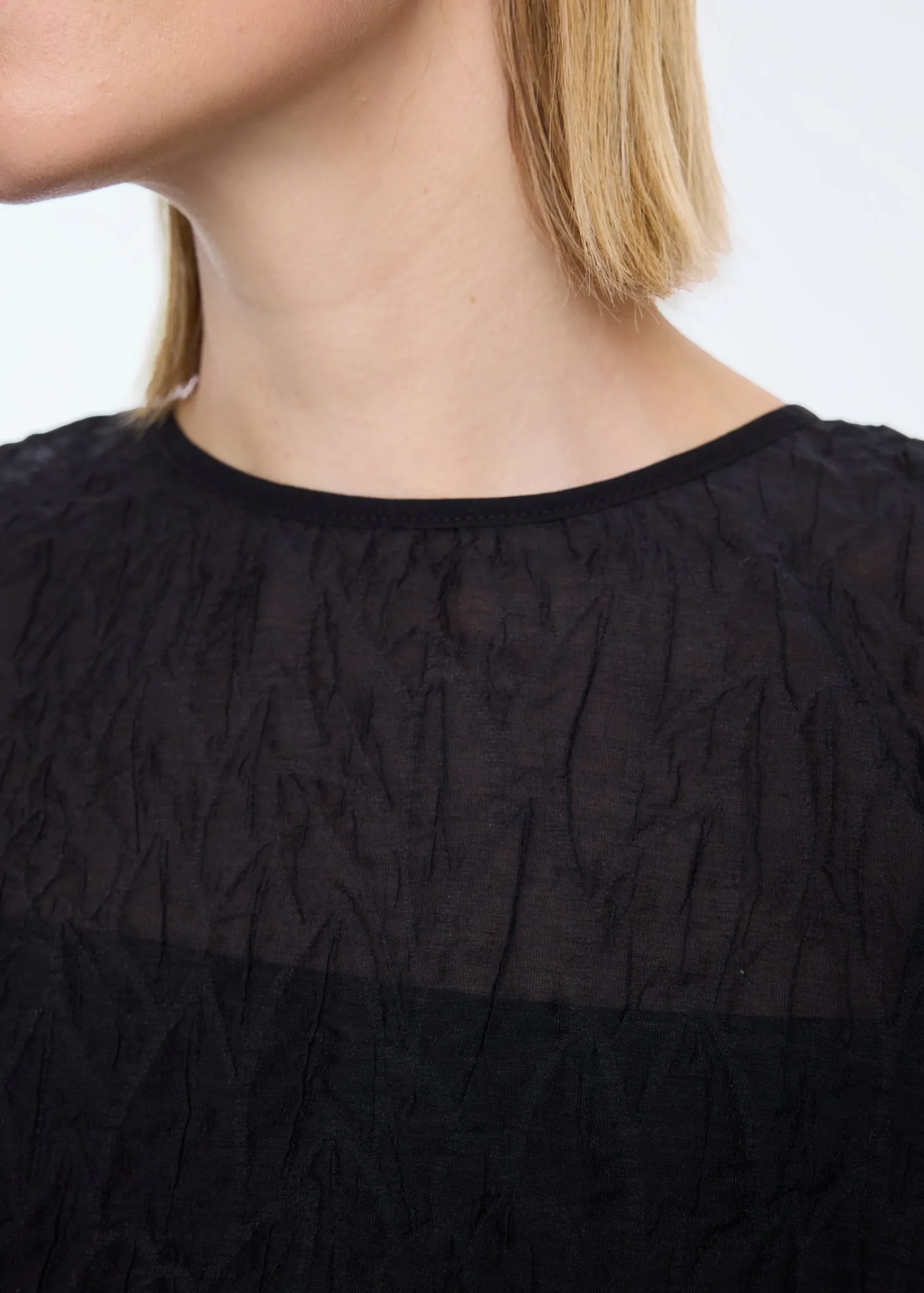Sleeveless seersucker top