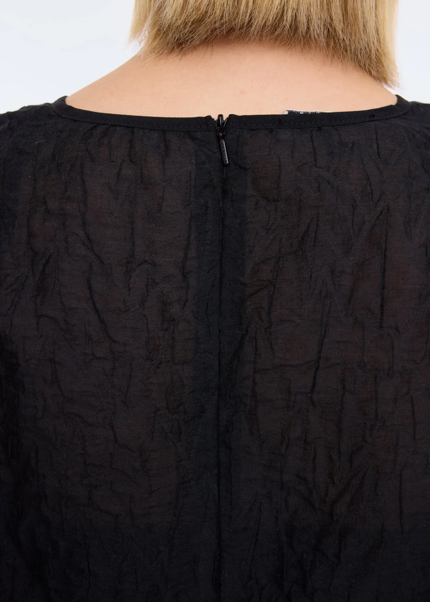 Sleeveless seersucker top