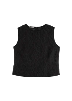 Sleeveless seersucker top