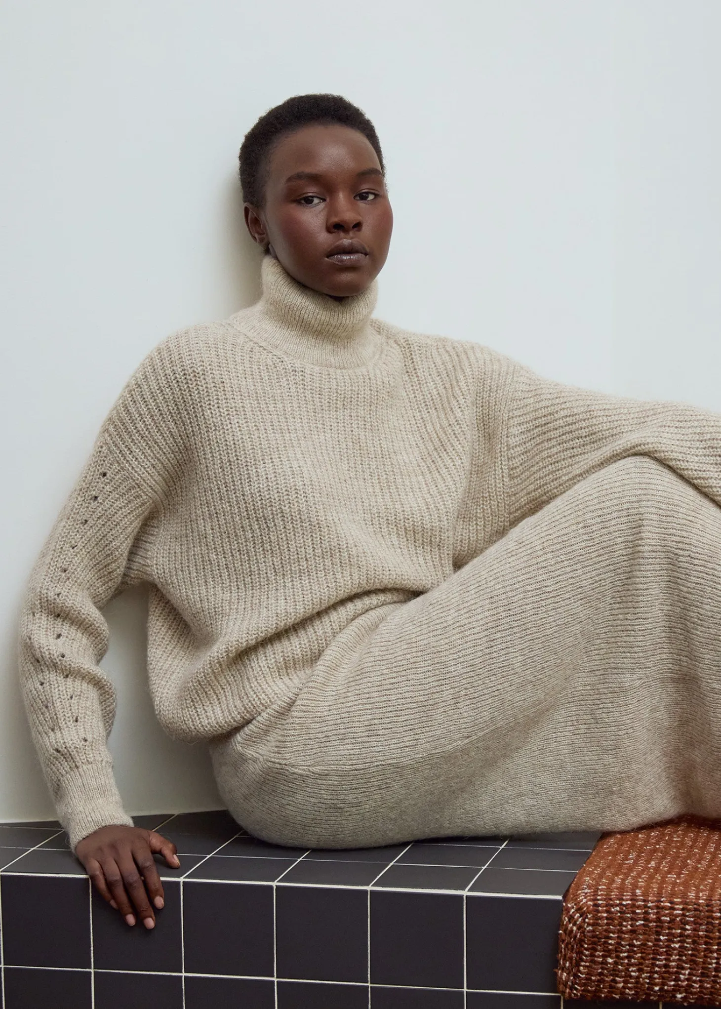 Soft knit skirt