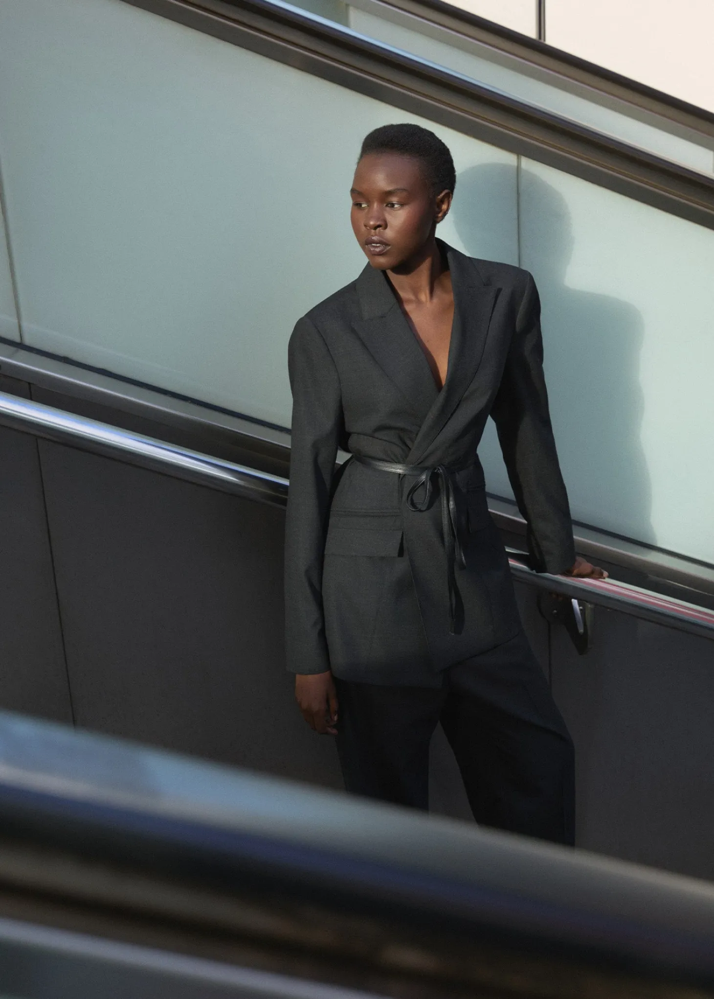 Soft melange blazer