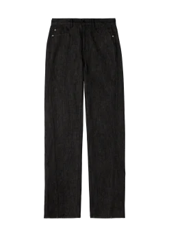 Straight leg washed jeans