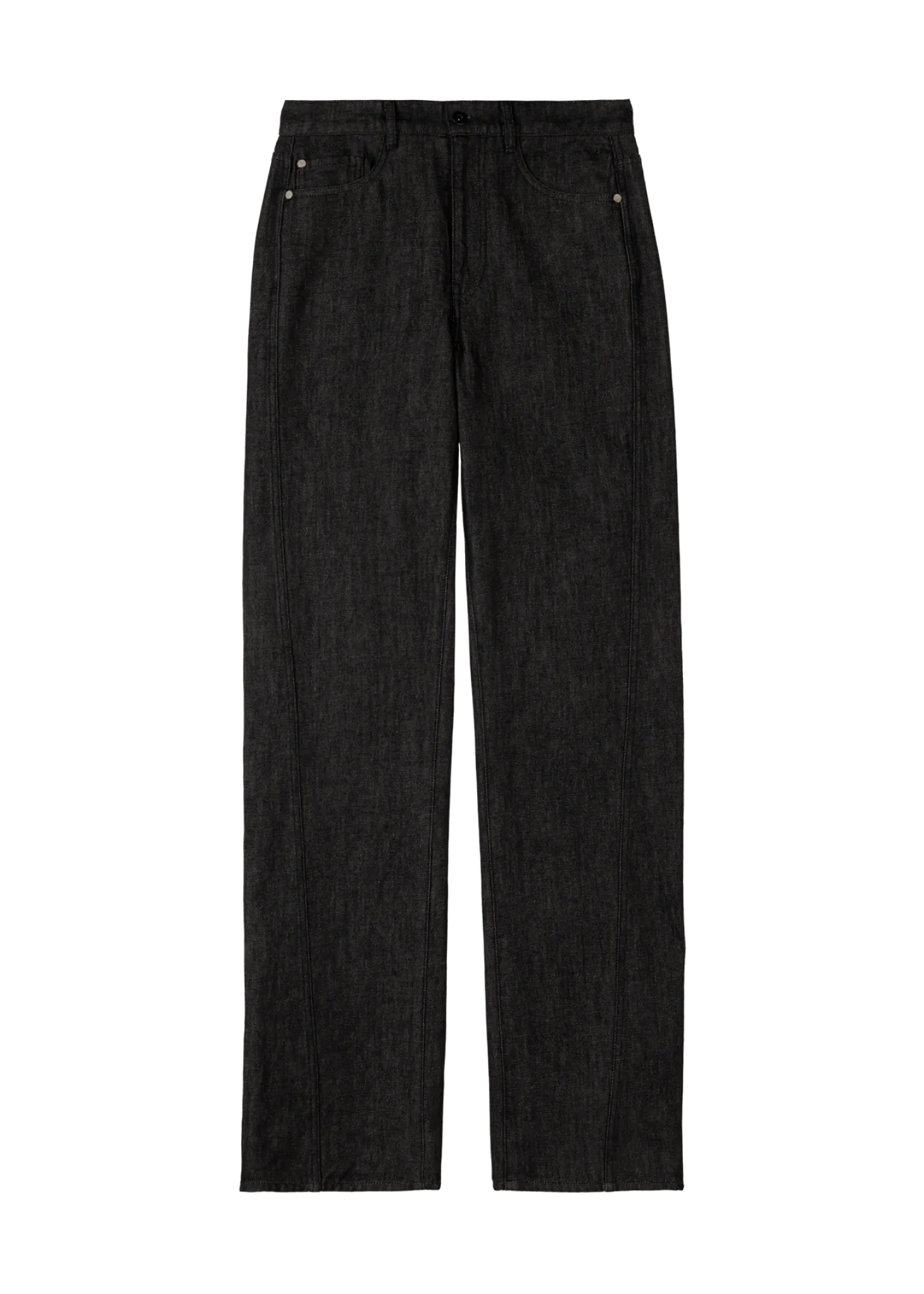 Straight leg washed jeans
