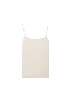 Straight viscose rib top