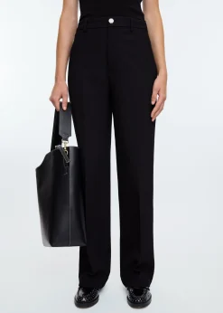 Straight waffle trousers