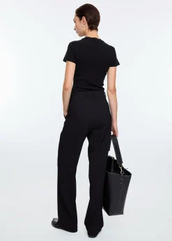 Straight waffle trousers