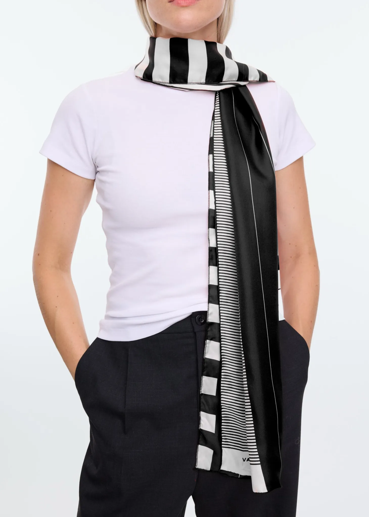 Stripe scarf vari long