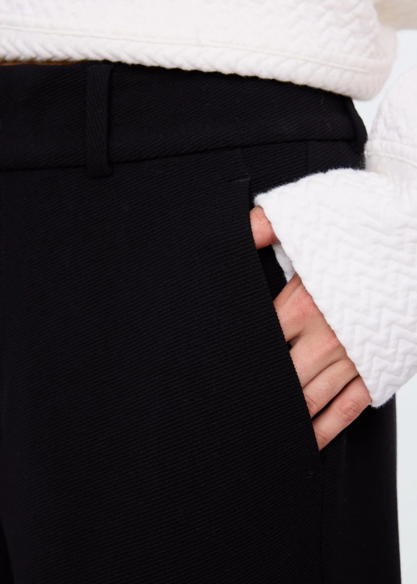 Tailored rib trousers