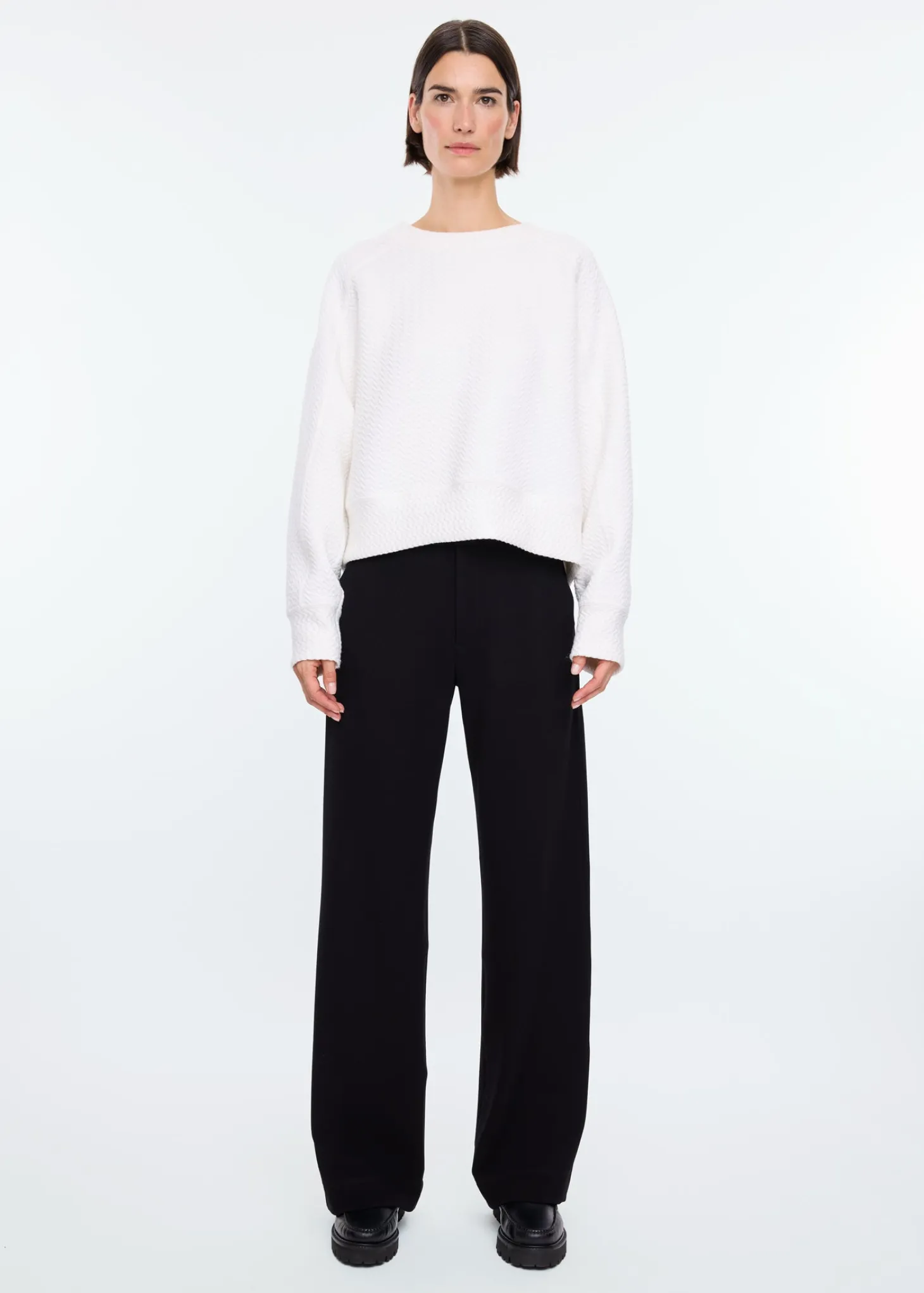 Tailored rib trousers