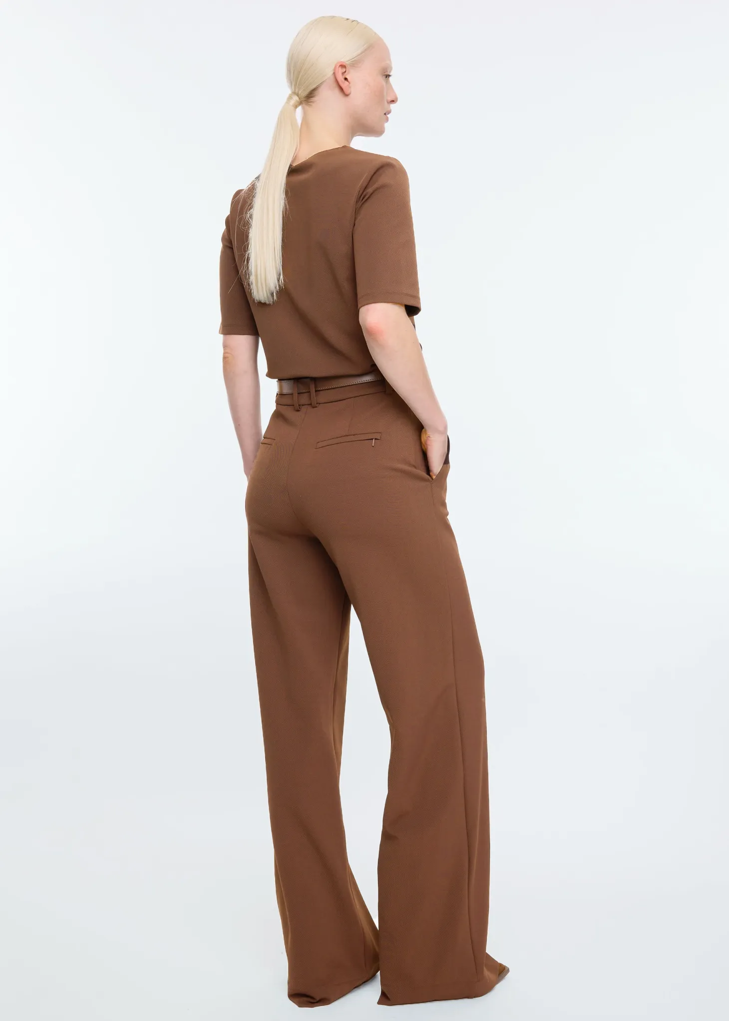 Tailored twill broek
