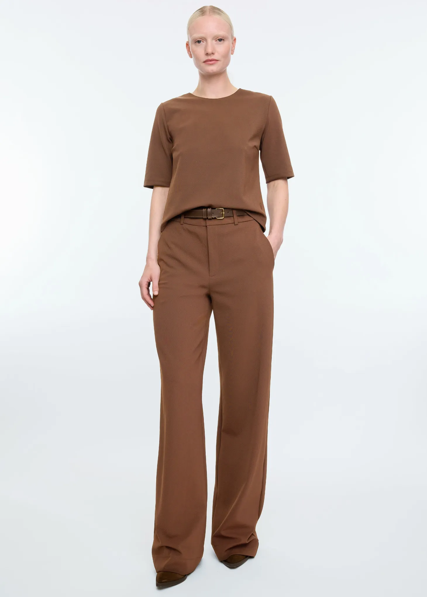Tailored twill broek