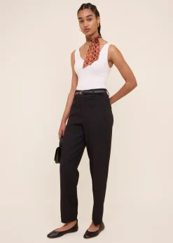 Tapered waffle trousers