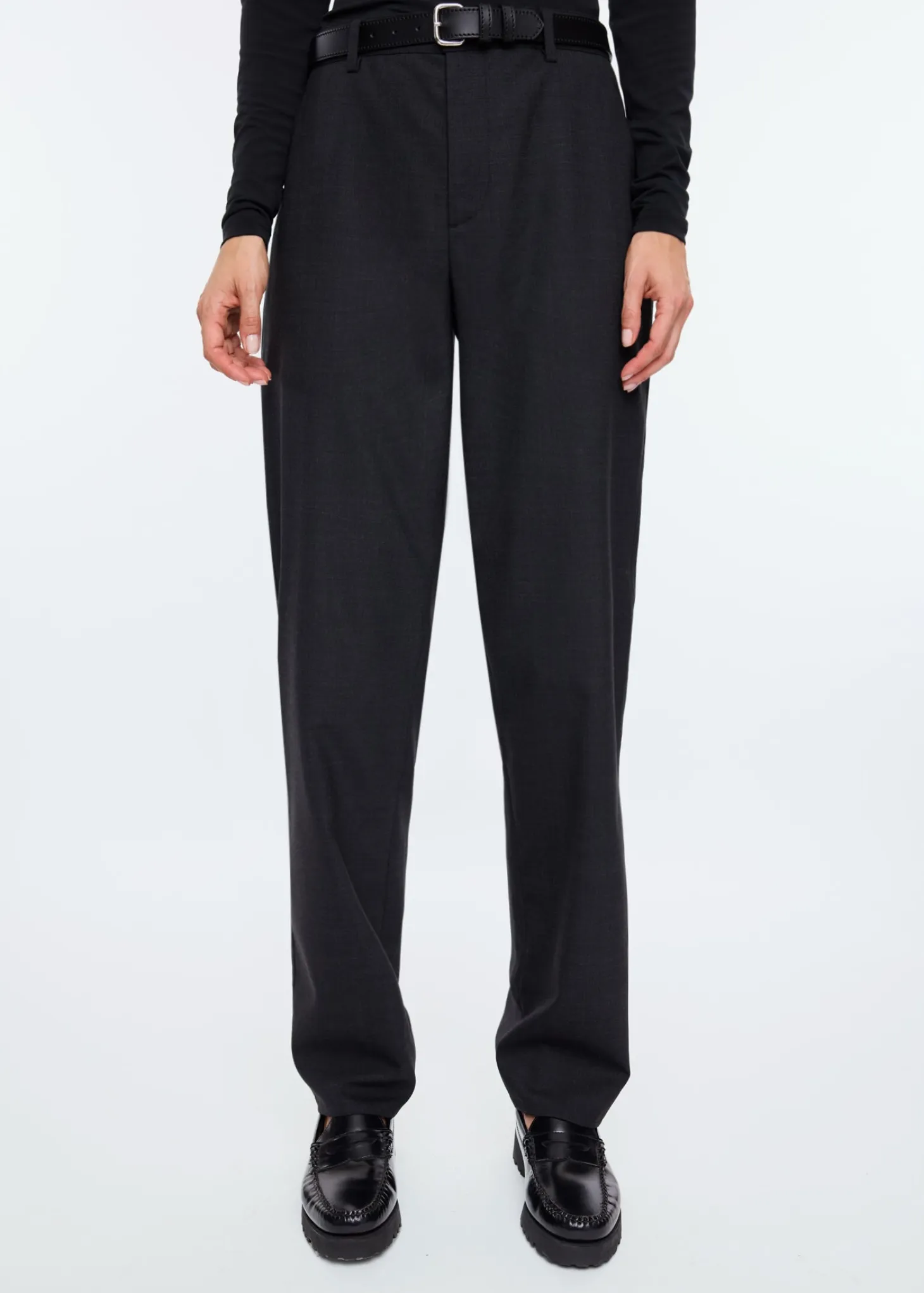 Tapered wool trousers