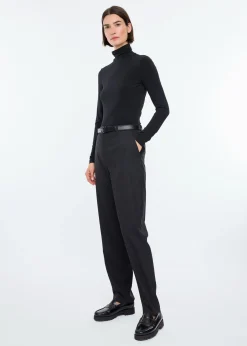 Tapered wool trousers