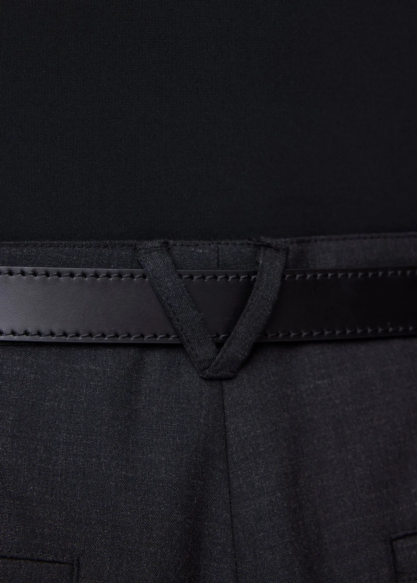 Tapered wool trousers