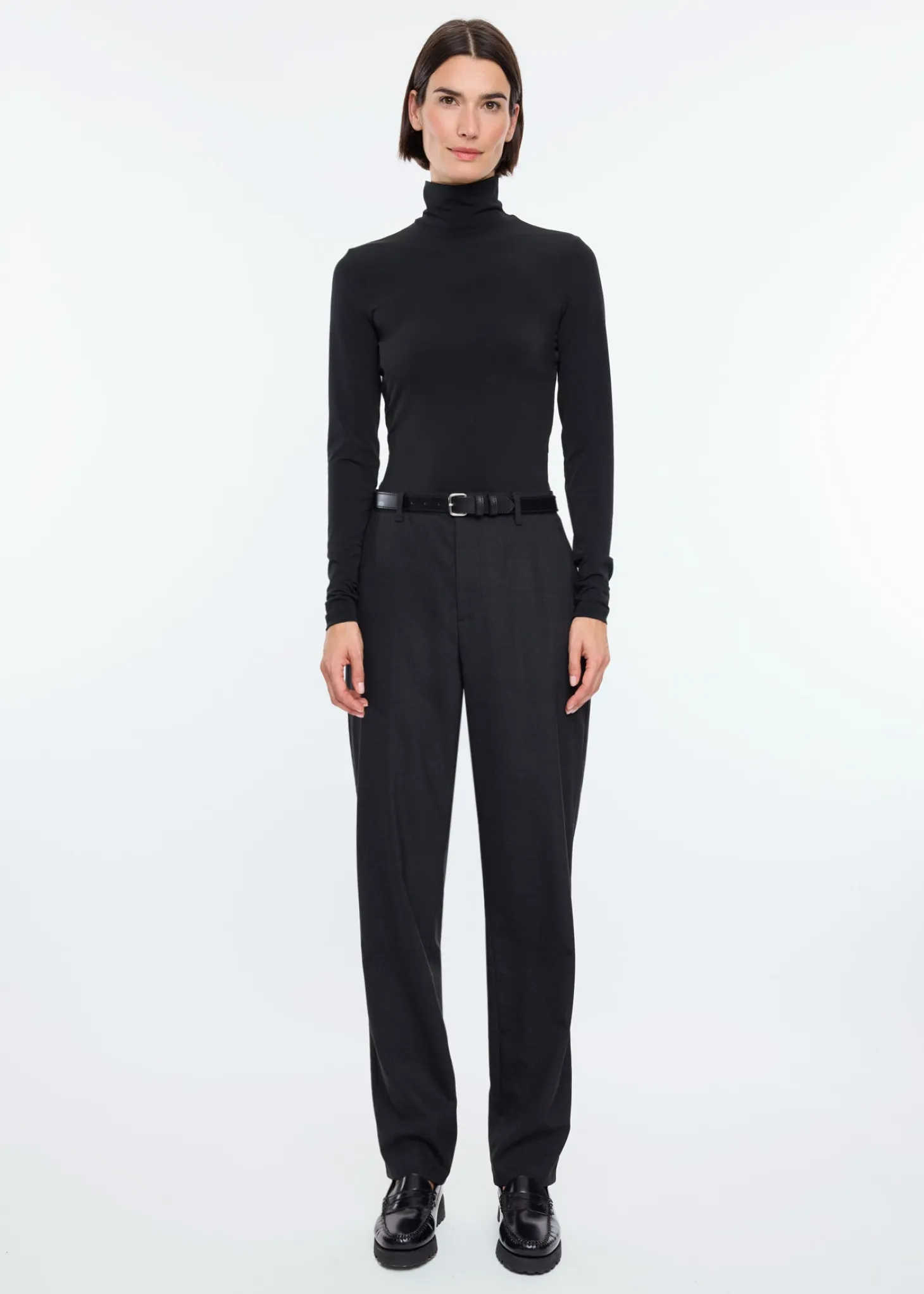 Tapered wool trousers