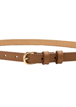 Thin leather belt