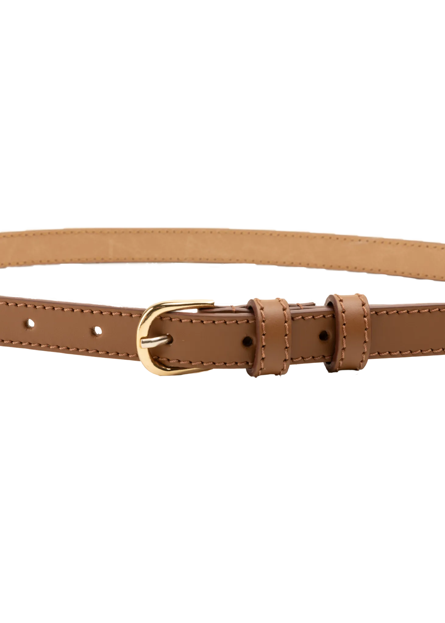 Thin leather belt