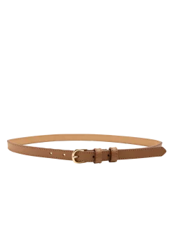 Thin leather belt