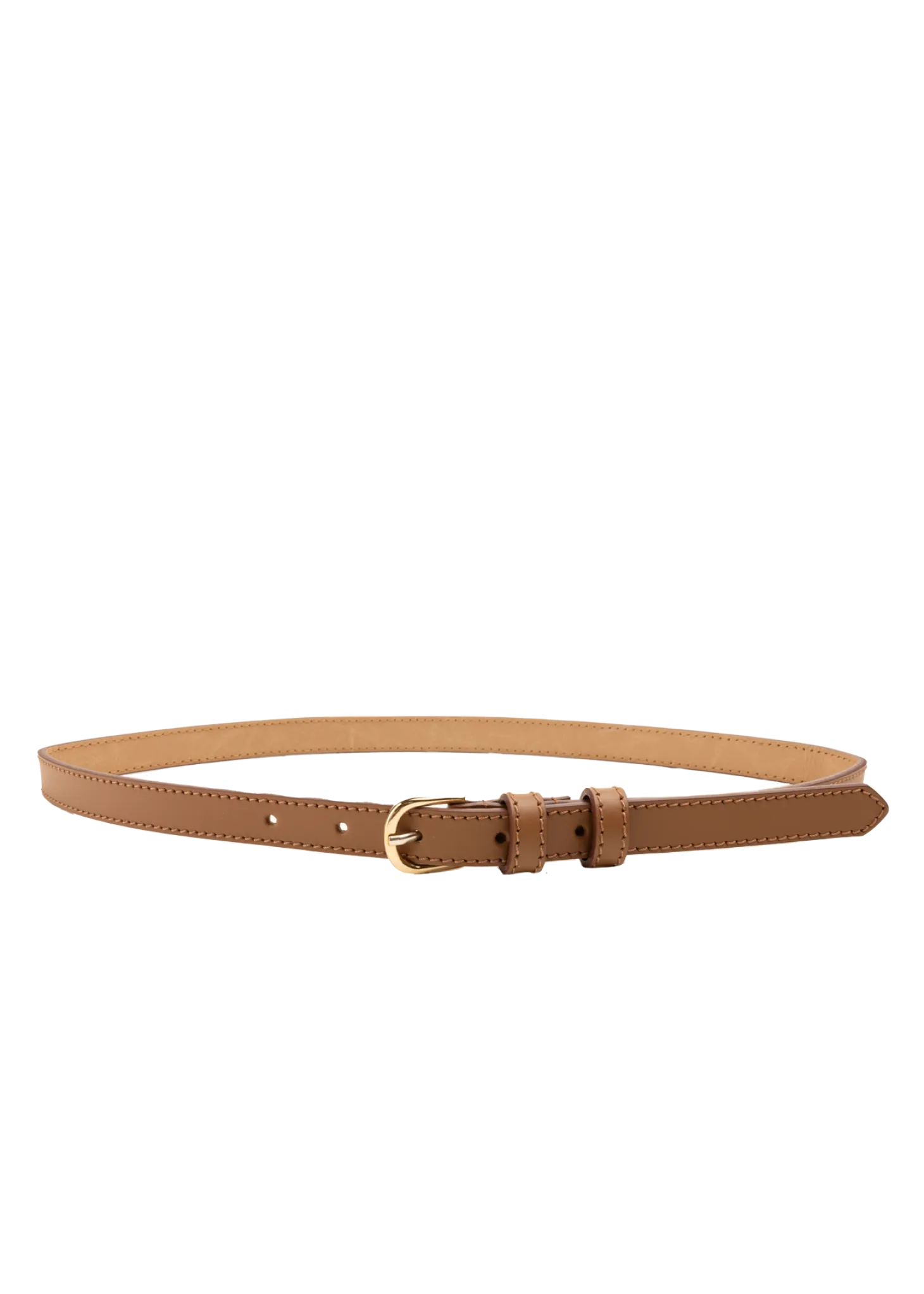 Thin leather belt