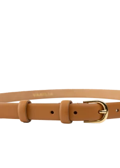 Thin leather belt