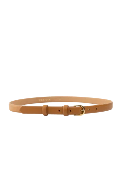 Thin leather belt