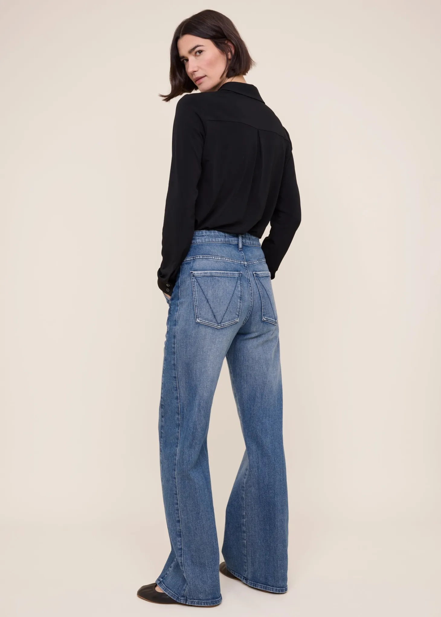 tricot blouse met zakken