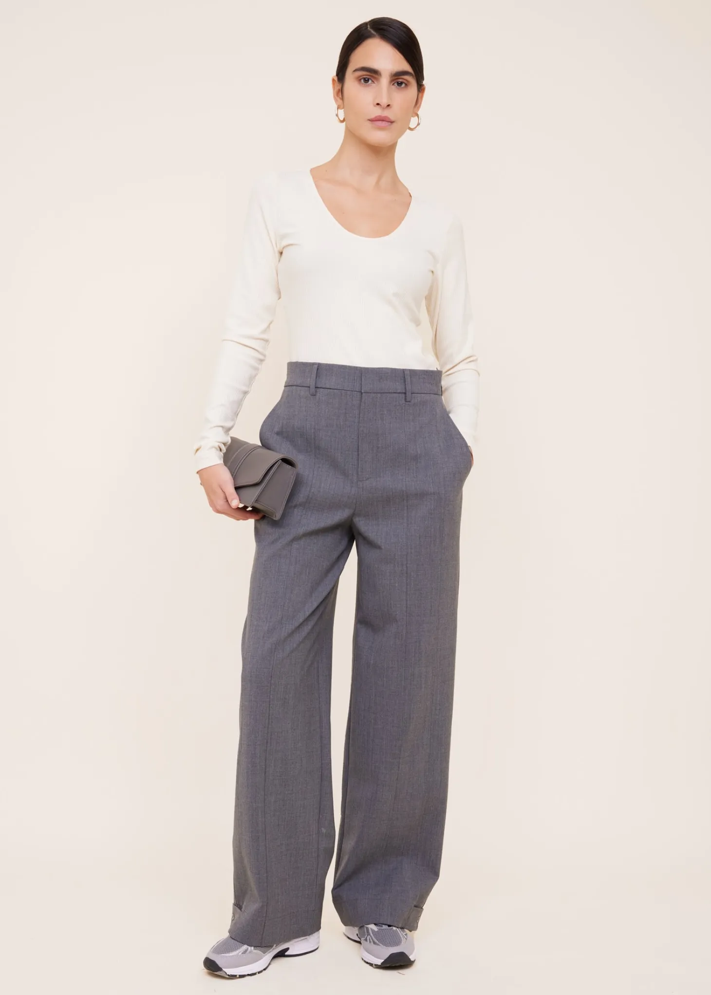 Tricot rib top longsleeve