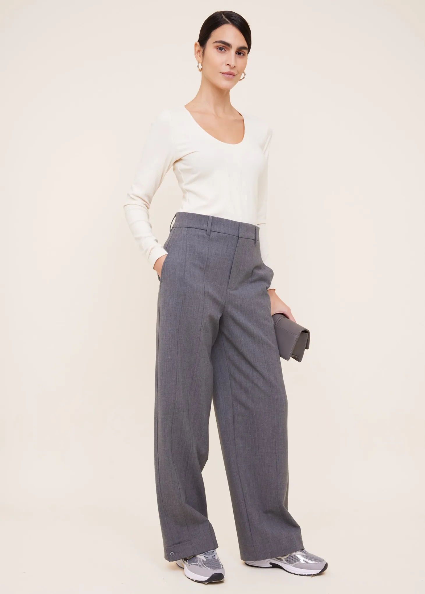 Tricot rib top longsleeve