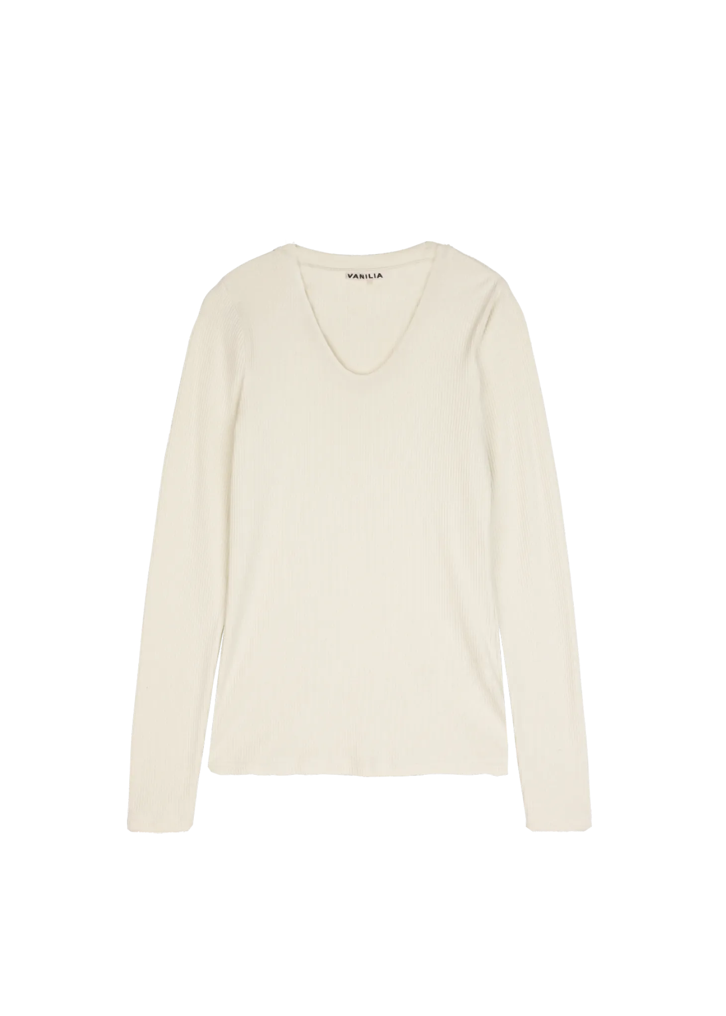 Tricot rib top longsleeve