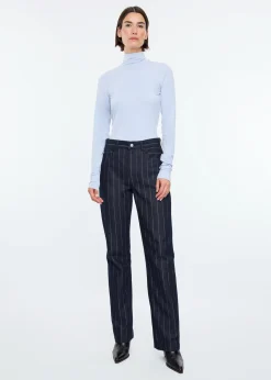 Tricot top met col